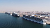 ميناء راشد يستقبل 4 سفن سياحية عملاقة في يوم واحد