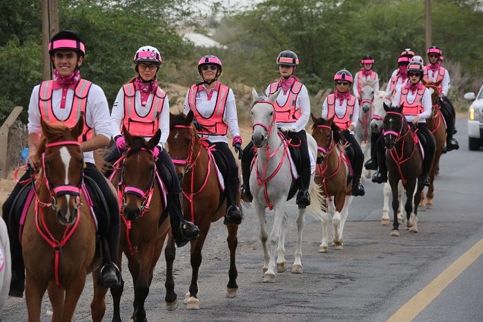 The Riders during the first day of the Pink Caravan Ride
